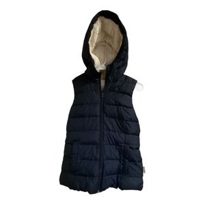 Hollister Women's XSmall‎ Blue Black Insulated Softshell Sleeveless Hooded XS